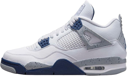 Jordan 4 Midnight Navy – White Navy Retro Sneakers