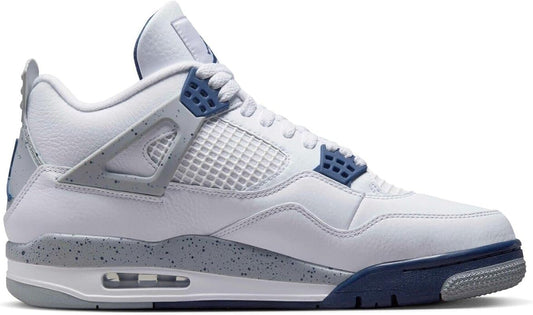 Jordan 4 Midnight Navy – White Navy Retro Sneakers