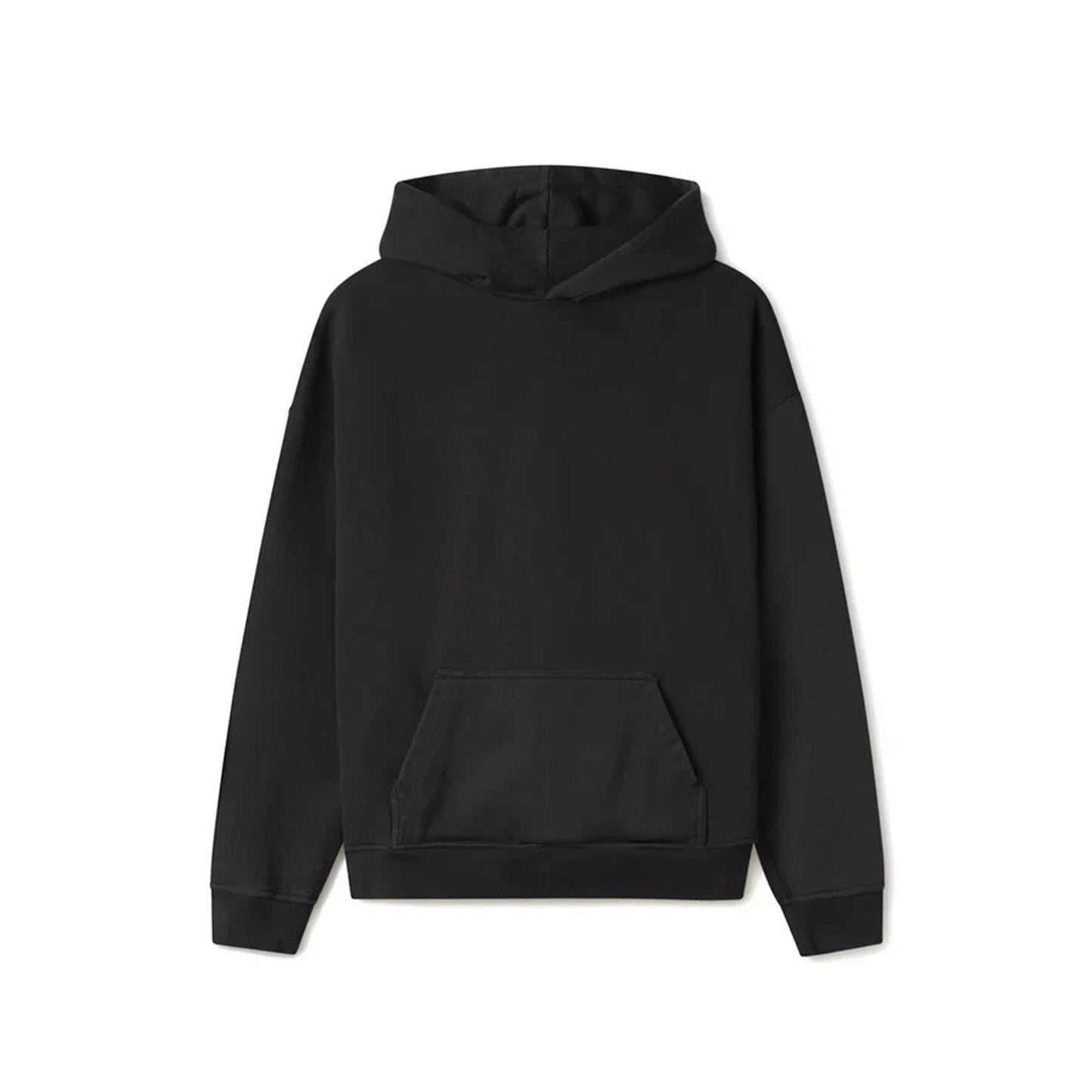 Premium Cotton Wreath Hoodie – Black Monochrome